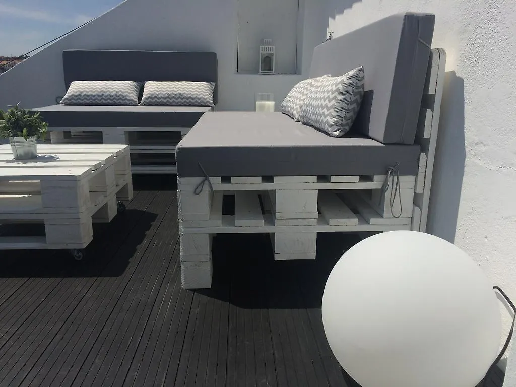 A Terrace On A Topfloor With A View Lisbon Portugal